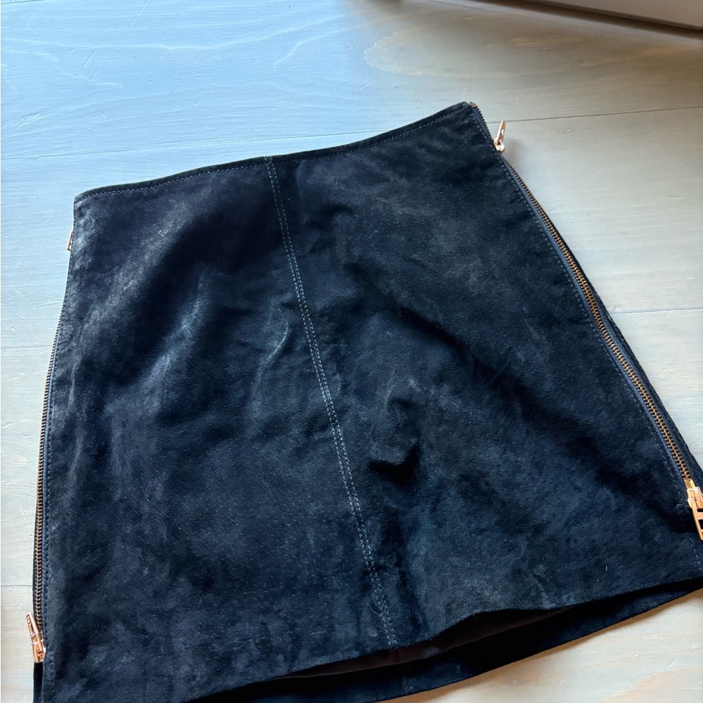 Blank NYC Black Suede Mini Skirt